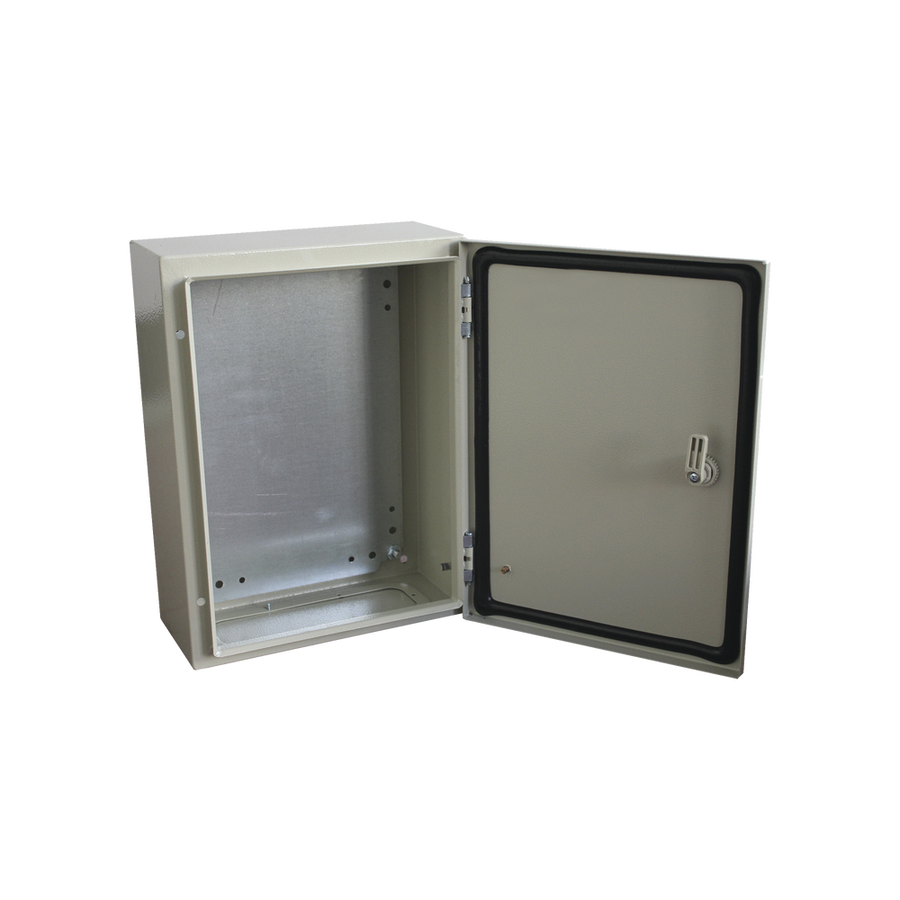 Precision PST-3040-20A Single Door Wall Mount Enclosure (11.81 x 15.75 x 7.87 in) with Metal Indoor Backplate