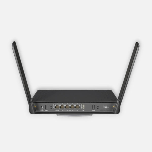 MikroTik RBD53IG-5HACD2HND RouterBOARD hAP ac3 with 716MHz CPU, 256MB RAM, 5x GLAN (PoE-Out on port 5), Dual Chain 802.11n/ac 2.4/5GHz Radios with External Antennas, USB, PSU, RouterOS L4, Int. version