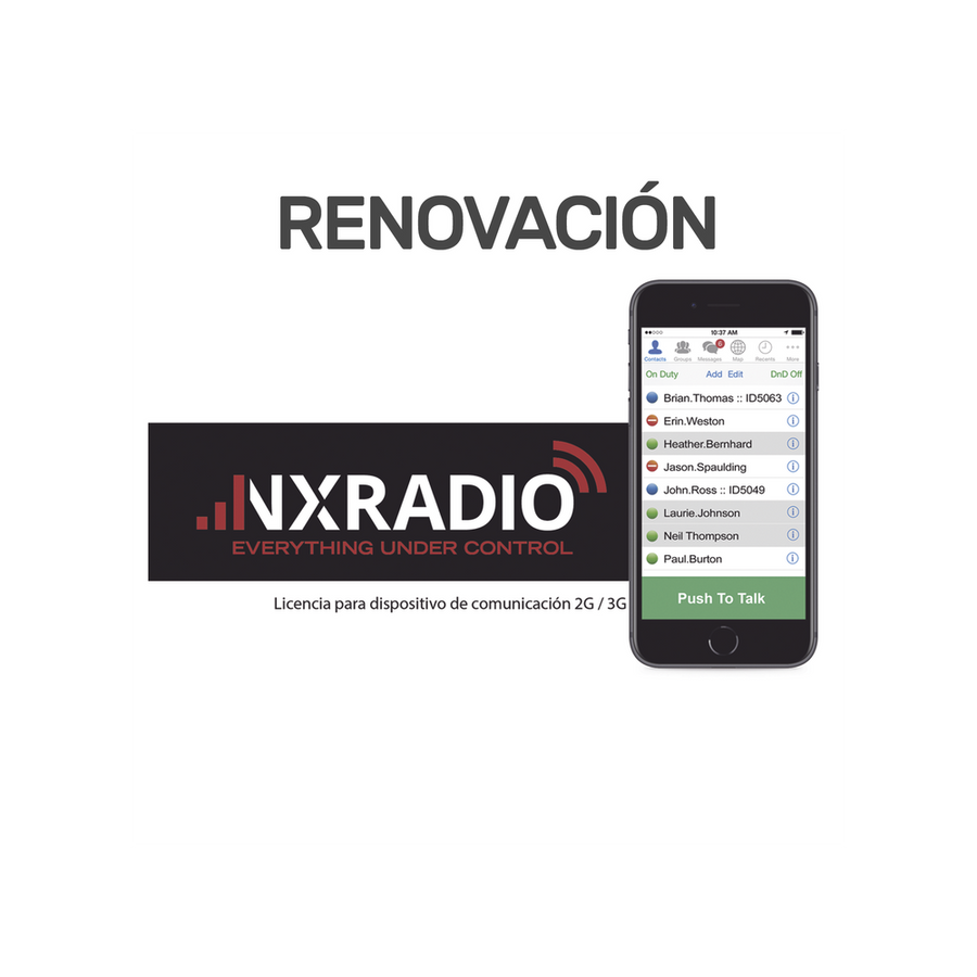 Nxradio RENOVACIONNXRADIO Renewal NXRadio Annual Licensing per Device for Android, iOS, RoIP and Dispatch PC