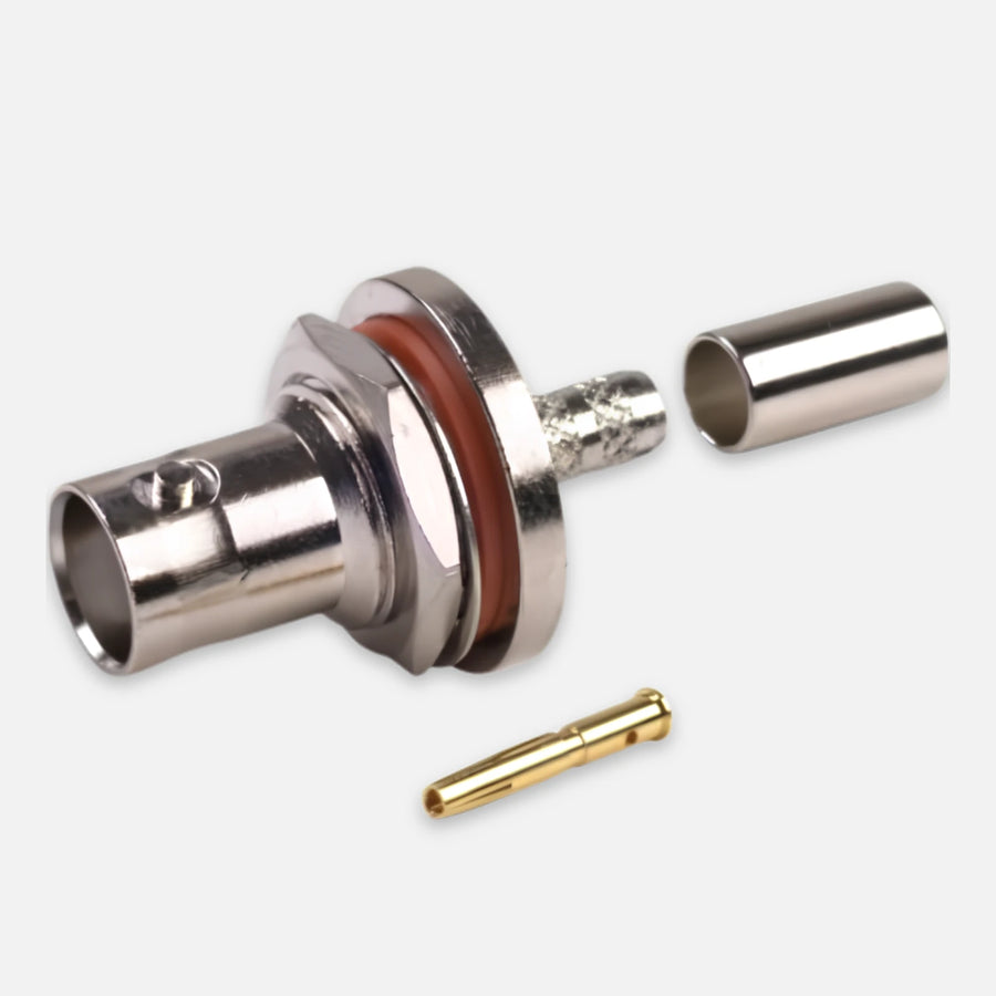 RF Industries RFB-1117-C1 BNC Female Rear Mount Bulkhead Connector RG-142/U