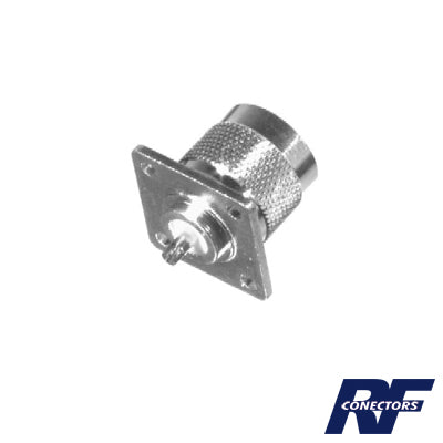 RF Industries RFN-1041-1 N Male Connector, for panel Mount with 4 Hole at 18 mm.