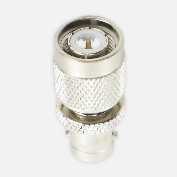 Rf Industries RFT-1231 4 PK Straight Adaptor from TNC Male Connector to BNC Female Nickel PTFE