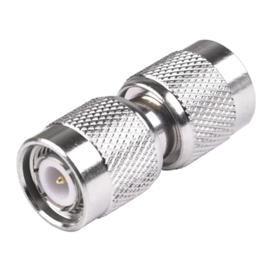 RF Industries RFT-1224 TNC Male to TNC Male Barrel Adaptor, Nickel/ Gold/ PTFE.