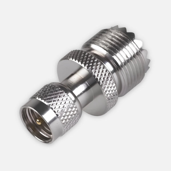 Rf Industries RFU-621 Straight Adaptor from Mini UHF Male to UHF Female