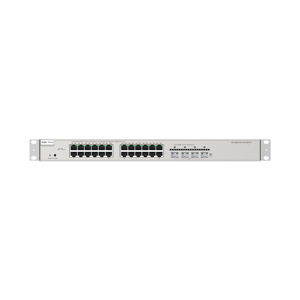 Reyee RG-NBS5200-24GT4XS(US) 24-Port Gigabit Layer 3 Non-PoE Switch With 4 SFP+ Uplinks, The Enterprise-Class Quality Ensures High Performance and Delivers Exceptional Network Efficiency and Reliability, Advanced Security Policies Ensure Robust