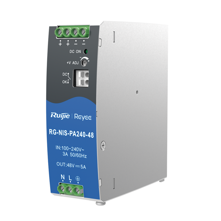 Reyee RG-NIS-PA240-48(US) Industrial Power Supply AC/DC 240W Din-rail for Industrial Switch