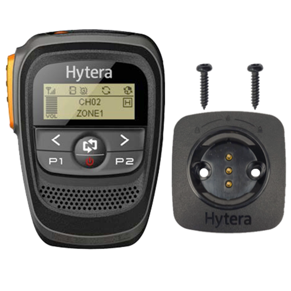 Hytera SM27W1 Bluetooth Remote Speaker Microphone, with fix mount and PV1002