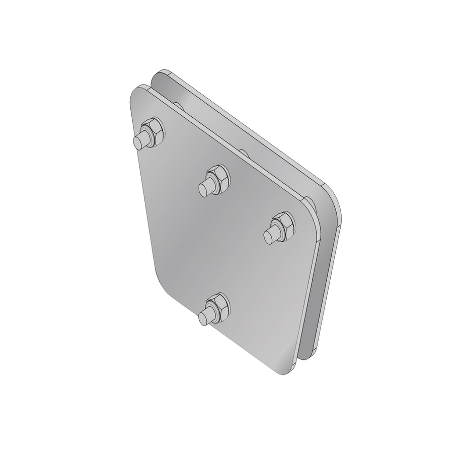 Syscom Towers SP-202030-G Equalizing Plates with Screws and Spacers, for 3 Guyed. Hot-dip Galvanized (7.87 x 7.87 x 11.81 in)