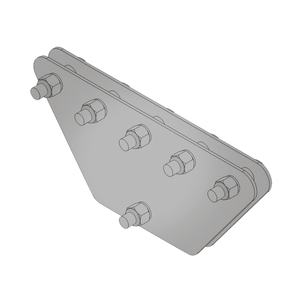 Syscom Towers SP-202050-G Equalizing Plates with Screws and Spacers, for 5 Guyed. Hot-dip Galvanized 7.87 x 7.87 x 19.68 in