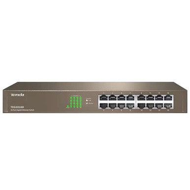 Tenda TEG1016D 16-Port Unmanaged Gigabit Ethernet desktop/rackmount Switch