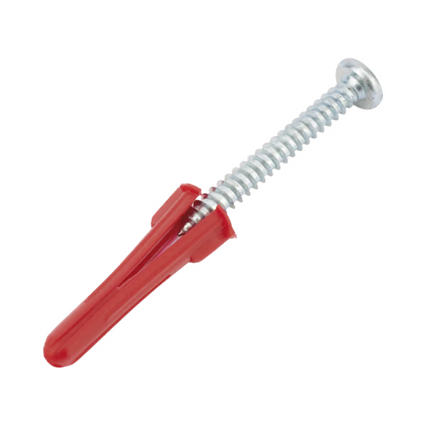 Thorsman TP-2X-KIT Red Plastic Anchor 60kg Load Concrete Wall