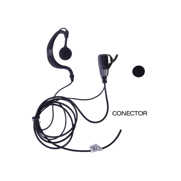 Txpro TXEHK Lapel Microphone with Earphone Hook Adjustable to the Ear for KENWOOD TK3230/ 3000/ 3402/ 3312/ 3360/ 3170, NX240/ 340/ 220/ 320/ 420