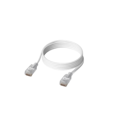Ubiquiti UACC-Cable-Patch-EL-1M-W Etherlighting Patch Cable 2.5 GbE PoE++ Translucent RJ45 1m
