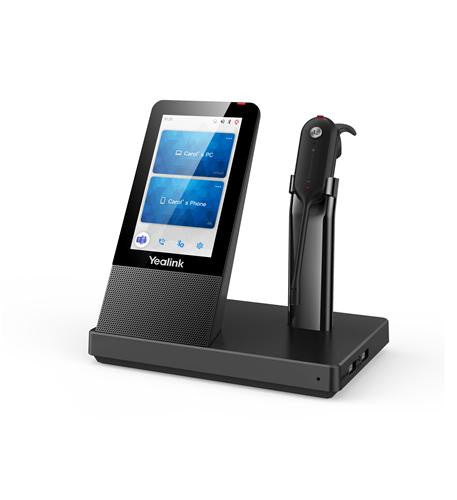 Yealink WH67-UC All in One DECT Headset Touchscreen Base Qi Wireless Charger USB Hub UC Compatible