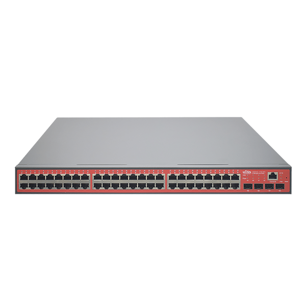 Wi-Tek WI-PMS552F 48-Port Layer 2+ Managed Gigabit PoE Switch with 4x10G SFP+ Uplink Slots, 565W Power Budget, Static Routing, and Advanced Management & Security Features