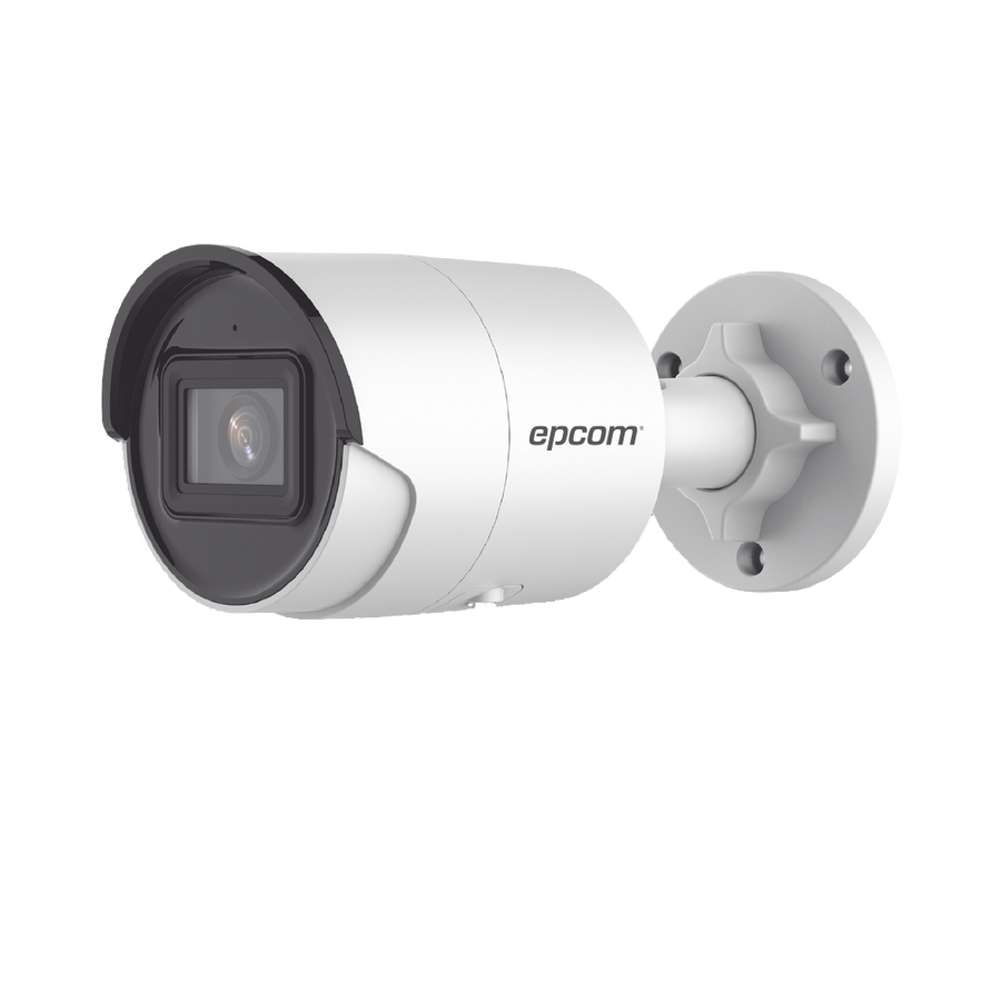 Epcom XB24S 4 MP WDR Fixed Bullet Network Camera/ 2.8 mm Lens / 40 m IR EXIR / IP67 / WDR 120 dB / PoE / Integrated Microphone / Video Analytics (False Alarm Filter) / Ultra Low Illumination