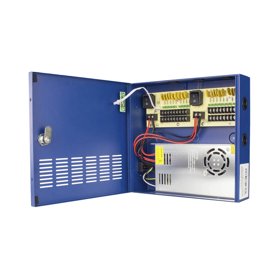 Epcom Powerline XP18DC30HD Professional HEAVY DUTY Power Supply @ 30 Amps / 18 channels / Up to 2.5 Amps by channel Output / Overload Protection / Noise Filter per Channel / UL Certified