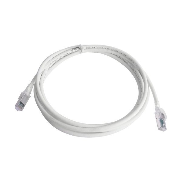 Siemon ZM6A-S10-02 Patch Cord Z-MAX Cat6A S/FTP, CM/LS0H, 10ft, White Color