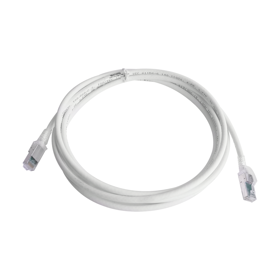 Siemon ZM6A-S10-02 Patch Cord Z-MAX Cat6A S/FTP, CM/LS0H, 10ft, White Color