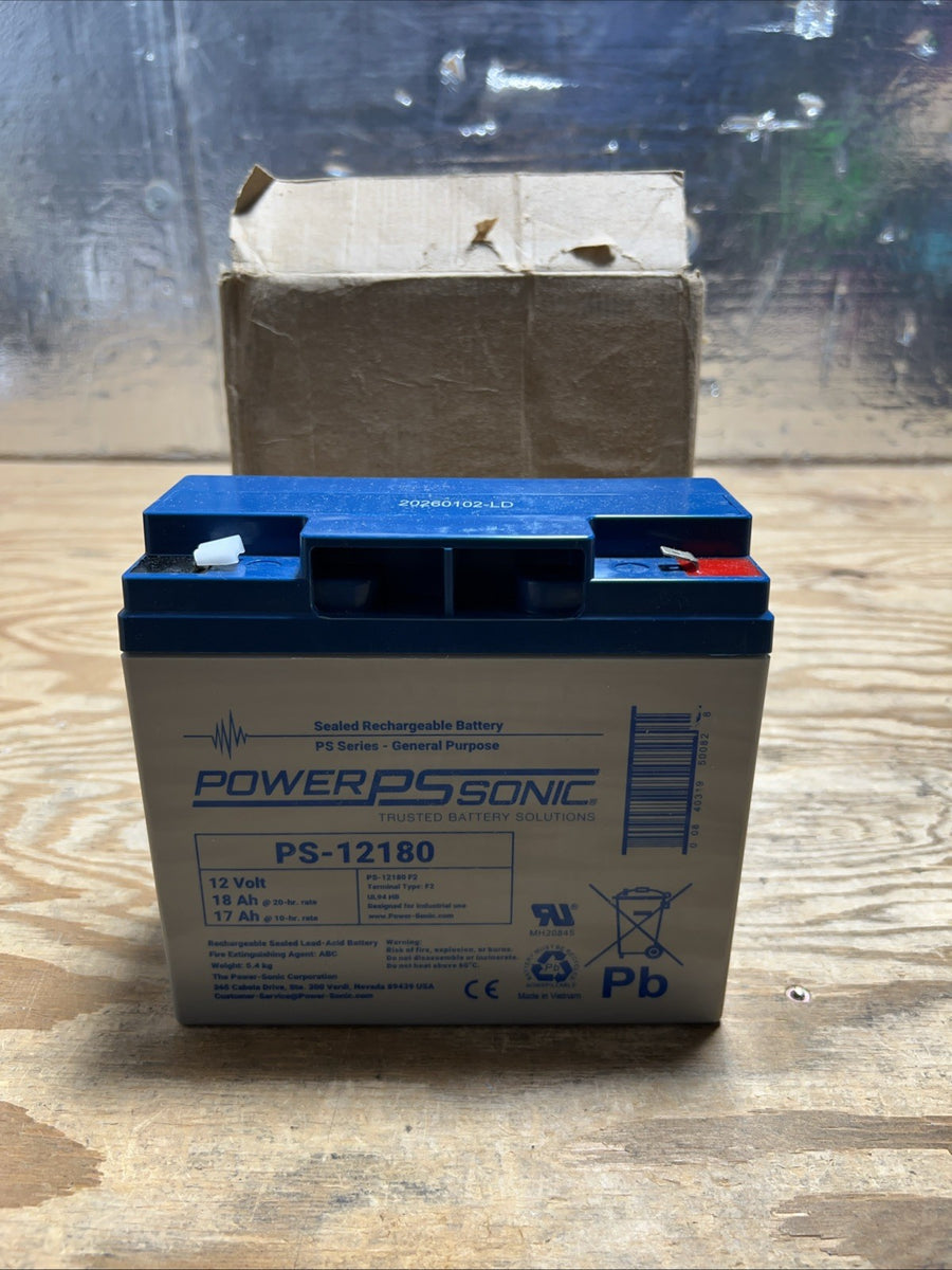 Power Sonic PS-12180-F2 12V 18Ah Sealed Lead Acid Battery
