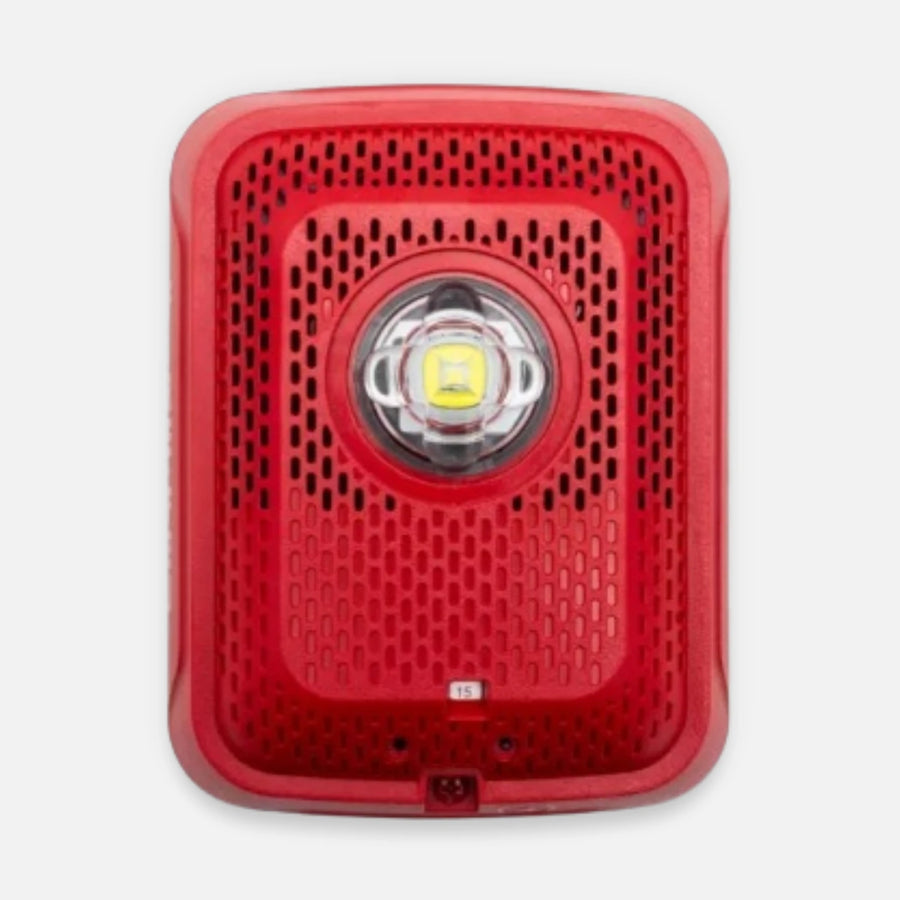 System Sensor SPSRLED Red Speaker Strobe Fire Alarm Wall