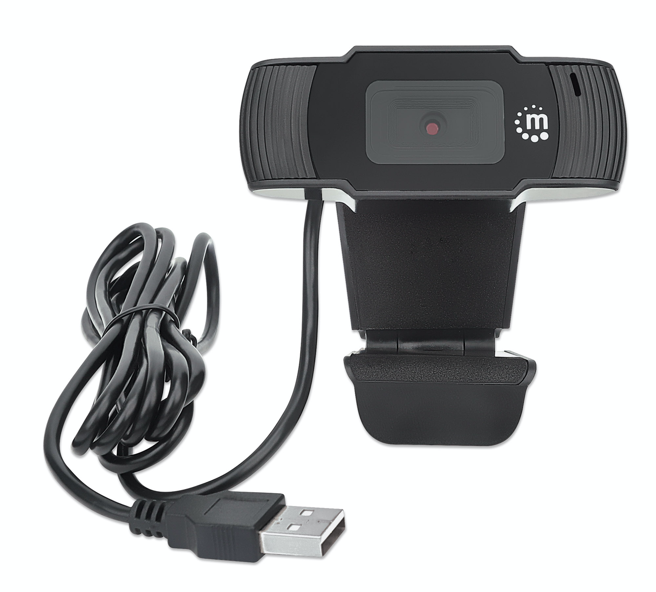 Manhattan 462006 USB Webcam 1080p Full HD Built-in Microphone Plug and Play For Video Conferencing