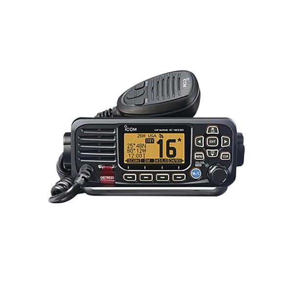 Icom M330GBLACK Marine Transceiver Top Performance Ultra Compact VHF (With GPS Receiver) Black Color