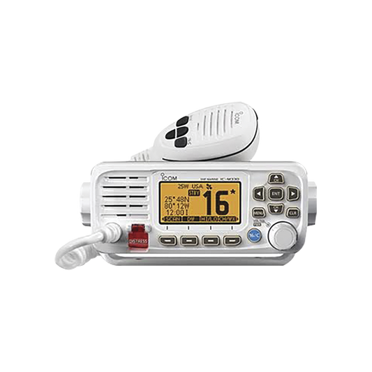 Icom M330WHITE Marine Transceiver Top Performance Ultra Compact VHF (Without GPS Receiver) White Color