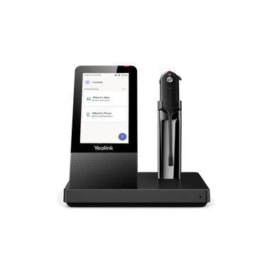 Yealink WH67-TEAMS Convertible DECT Headset Touchscreen Base Qi Charging USB Hub UC Certified