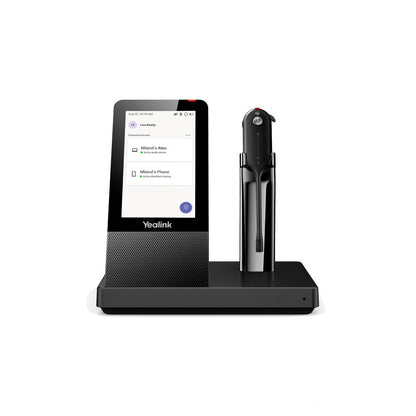 Yealink WH67-TEAMS Convertible DECT Headset Touchscreen Base Qi Charging USB Hub UC Certified