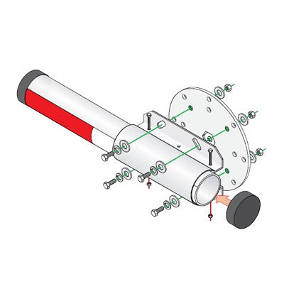 Dks Doorking 1601-242 Hardware kit compatible with aluminum arm
