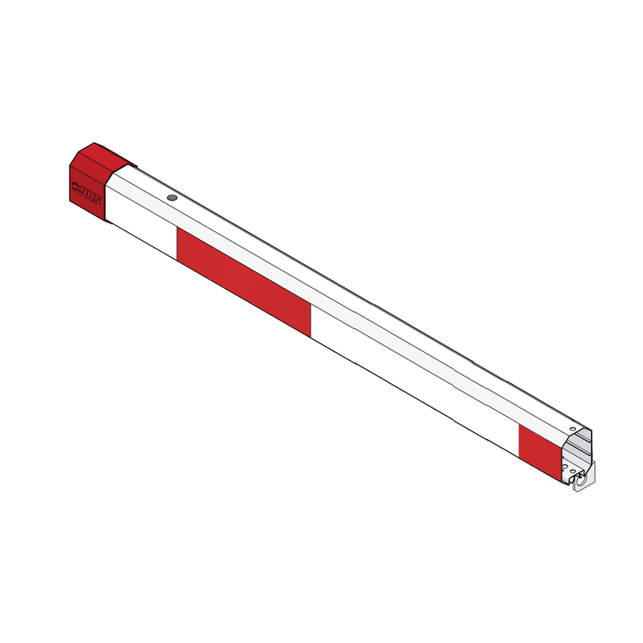 Dks Doorking 1601-555 14 ft Octagonal Aluminum Arm / Compatible with Lighted Arm (Red-Green) Not Included