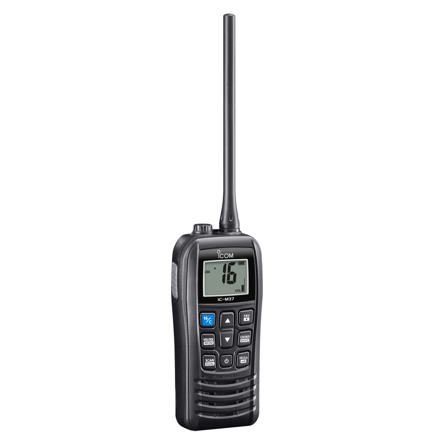 Icom IC-M37 Marine VHF Portable Radio 6W Float'n Flash Function 700 mW Audio