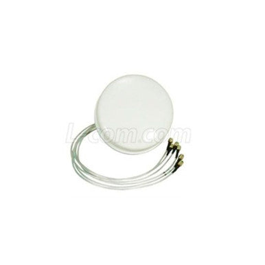 L-Com 2.4/5.8 GHz 4 dBi Spatial Diversity Ceiling Antenna - 18in RP-SMA Plug Connectors