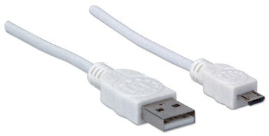 Manhattan 323987 Hi-Speed USB 2.0 Device Cable Standard-A Male to Micro-B Male 480 Mbps Shielded
