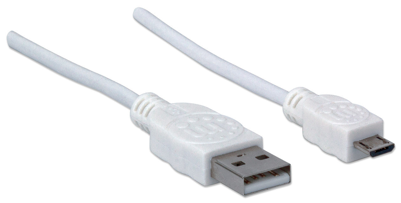 Manhattan 323987 Hi-Speed USB 2.0 Device Cable Standard-A Male to Micro-B Male 480 Mbps Shielded