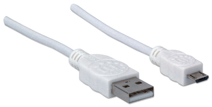 Manhattan 323987 Hi-Speed USB 2.0 Device Cable Standard-A Male to Micro-B Male 480 Mbps Shielded