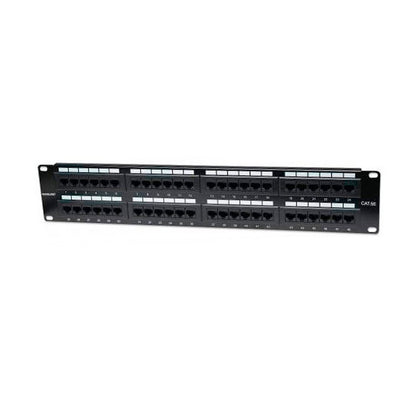 Intellinet 513579 Cat5e Patch Panel 48 Ports 19" Rackmount UL E313857 UTP Ethernet Supports 22-26 AWG 2U Height