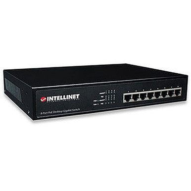 Intellinet 560641 8-Port Gigabit Ethernet PoE+ Switch 1000Mbps IEEE 802.3at Energy Efficient Managed Rackmountable