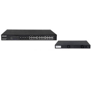 Intellinet 560900 24-Port Gigabit Ethernet PoE+ Web-Managed Switch 360W Power Budget 4 SFP Ports