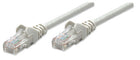 Intellinet Network Cable, Cat5e, UTP RJ-45 Male / RJ-45 Male, 1.5 m (5 ft.), Gray