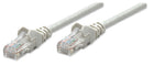 Intellinet Network Cable, Cat5e, UTP RJ-45 Male / RJ-45 Male, 1.5 m (5 ft.), Gray
