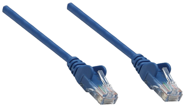 Intellinet 347365 0.5 ft CAT5e Patch Cable Copper RJ45 Male-Male Blue