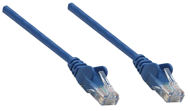 Intellinet 347365 0.5 ft CAT5e Patch Cable Copper RJ45 Male-Male Blue