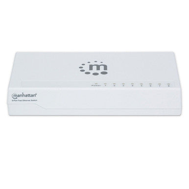 Manhattan 560689 8-Port Fast Ethernet Switch 10/100 Mbps Auto MDI/MDI-X Plug and Play Power Saving