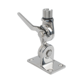 Shakespeare 4187 Stainless Steel Ratchet Mount, 4-way Ratchet Design for Deck or Side Mounting, Standard 1?-14 Thread