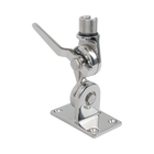 Shakespeare 4187 Stainless Steel Ratchet Mount, 4-way Ratchet Design for Deck or Side Mounting, Standard 1?-14 Thread