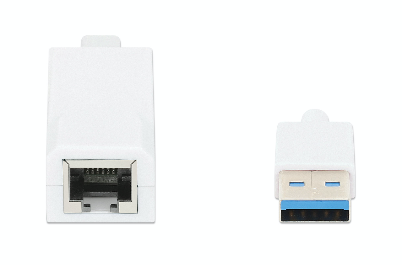 Manhattan 506847 USB 3.0 to Gigabit Network Adapter 10/100/1000 Mbps RJ45 Wake On LAN PXE Support