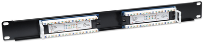 Intellinet 513548 Cat5e Patch Panel 16 Ports 19" Rackmount UL Listed Supports 22-26 AWG UTP Ethernet
