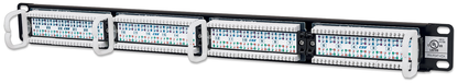 Intellinet 513555 Cat5e Patch Panel 24 Ports 19" Rackmount UL E313857 UTP Ethernet Supports 22-26 AWG